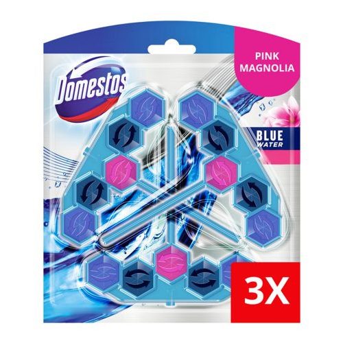 Domestos wc illatosító 3x53 g Power Blue Water Pink Magnolia