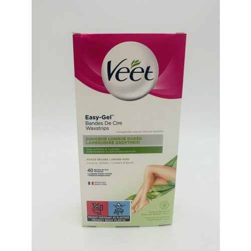 Veet hideggyanta csíkok 40 db+4 db törlőkendő Száraz bőrre Aloe Vera