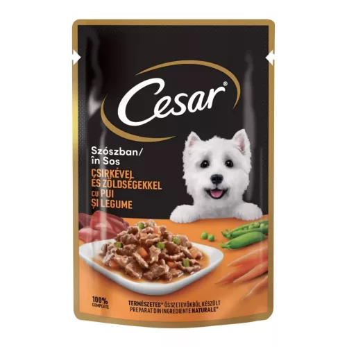 CESAR KUTYAELEDEL 400G CSIRKE alutasakos