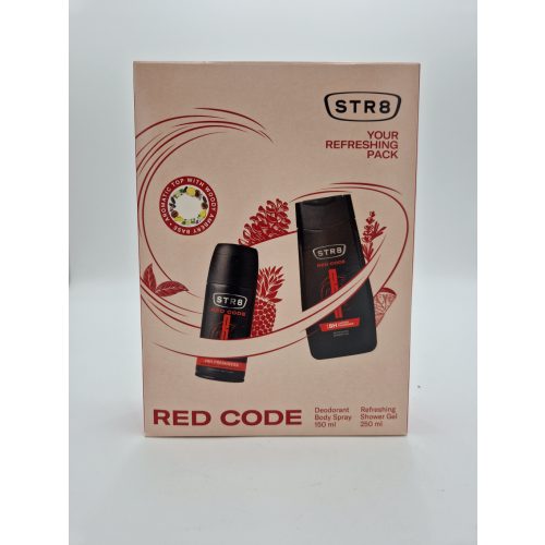 STR8 ajándékcsomag Red Code tusfürdő 250 ml+deo 150 ml