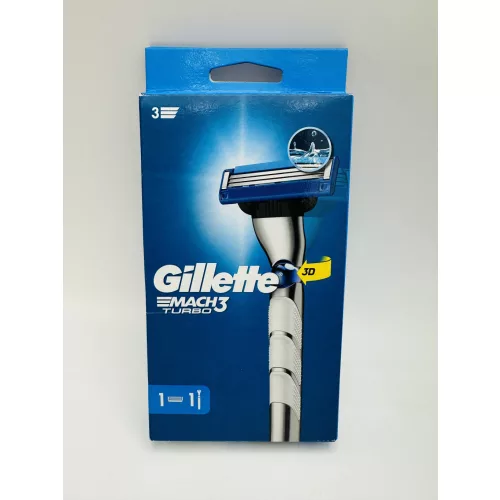Gillette készülék+borotvabetét Mach3 Turbo 3D/Flexball