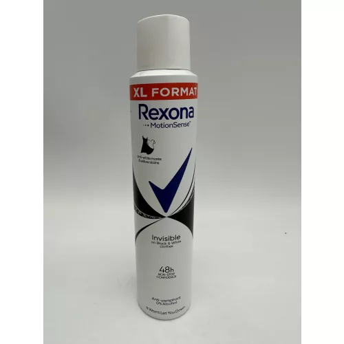 Rexona dezodor 200 ml Invisible Black&White 0%