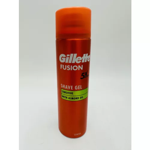 Gillette borotvagél 200 ml Fusion Sensitive with Almond Oil