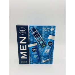   Nivea ajándékcsomag férfi Strong Power tusfürdő 250ml+ sampon 250 ml+deo 150ml+labello 5,5ml