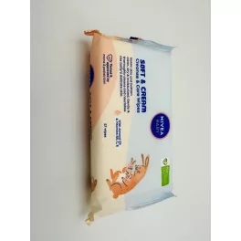 Nivea Baby törlőkendő 57 db Soft&Cream Cleanse&Care