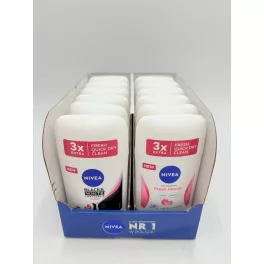  Nivea mix karton 12 darab női stift 50ml 6 db Black&White Invisible Clean+6 db  Flower Fresh