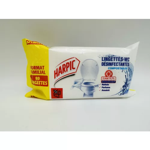 Harpic fertőtlenítő törlőkendő 80 db