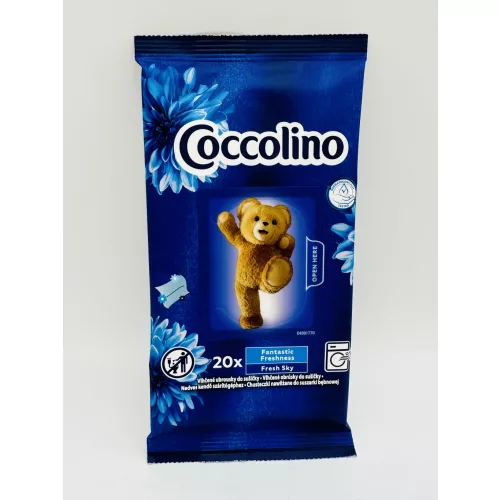 Coccolino nedves illatosító kendő szárítógépbe 20 db Fresh Sky