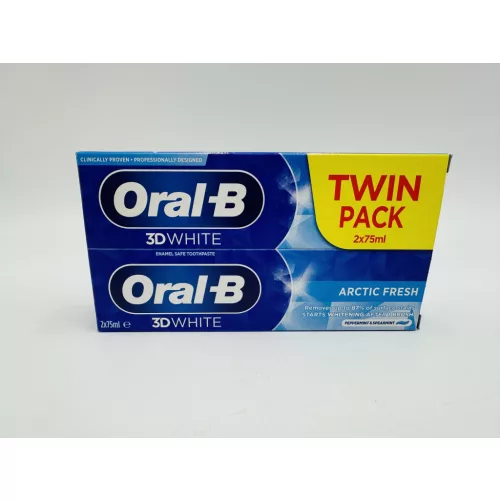 Oral-B fogkrém 2x75ml 3D White Artic Fresh