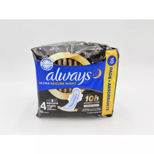 Always eü.betét 10 db Ultra Secure Night Size 4
