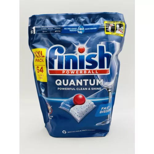 Finish mosogató tabletta 64 mosás 64 db Powerball Quantum All in 1