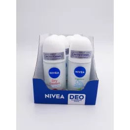   Nivea mix karton 10 db roll on 50 ml 5db Dry Comfort+5db Fresh Pure 0%