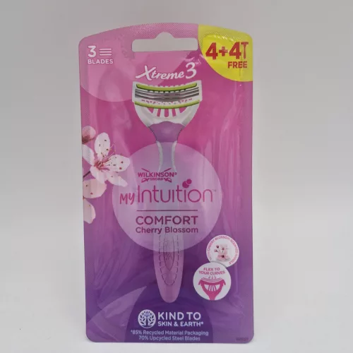 Wilkinson eldobható borotva női 4+4 db XTREME 3 My Intuition Comfort Cherry Blossom