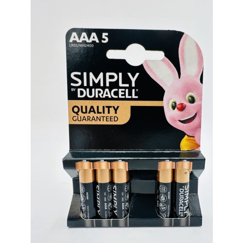 Duracell elem AAA 5 db-os Simply 