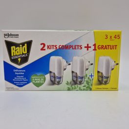   Raid légy és szúnyogirtó 3 db elektromos készülék + 3 db utántöltő triopack  3x45 éj