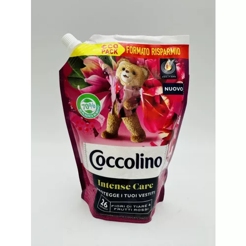 Coccolino öblítő koncentrátum utántöltő 26 mosás 600 ml Fiori di Tiaré&Frutti Rossi