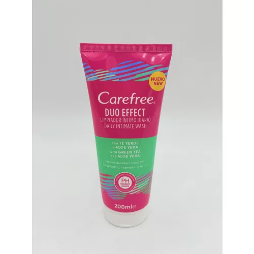 Carefree intim mosakodó gél 200 ml Duo Effect Green Tea&Aloe Vera