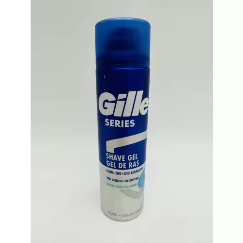 Gillette borotvagél 200 ml Series Revitalizing Sensitive Green Tea