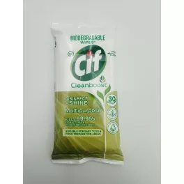   Cif törlőkendő 30 db Desinfect&Shine Multipurpose Biodegradable