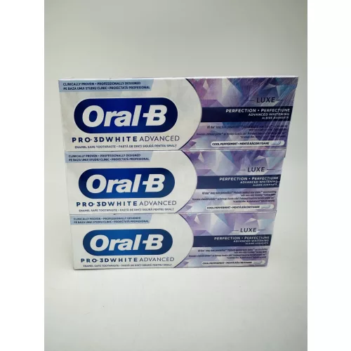 Oral-B fogkrém triopack 3x75 ml 3D White Luxe Perfection Mint