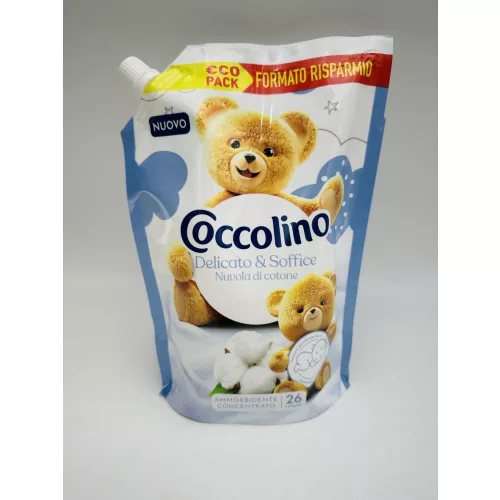 Coccolino öblítő koncentrátum utántöltő 26 mosás 600 ml Delicato&Soffice
