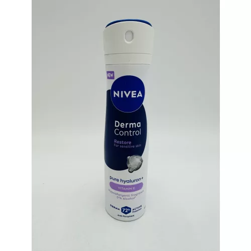 Nivea dezodor 150 ml Derma Control Restore Sensitive Pure Hyaluron+ 0% Alcohol