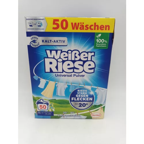 Weisser Riese mosópor dobozos 50 mosás 2,5 kg Universal Pulver