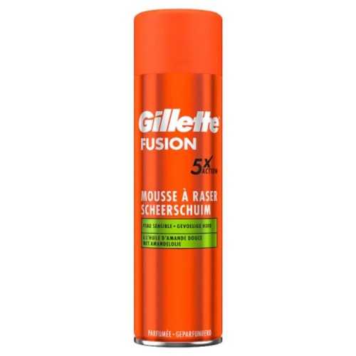 Gillette borotvahab Fusion5 Sensitive With Almond Oil 250ml