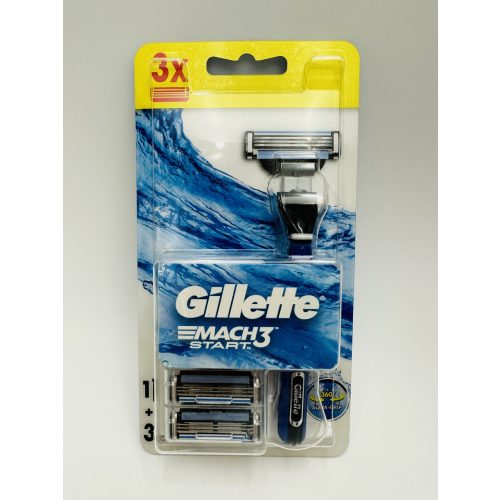 Gillette készülék+3 db borotvabetét Mach3 Start