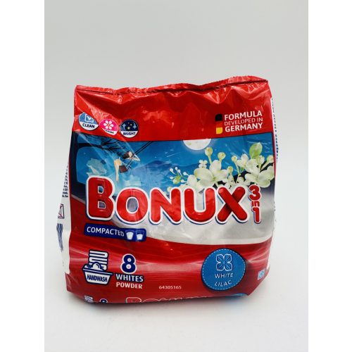 Bonux mosópor zacskós kézi 8 mosás 400 g 3in1 White Lilac