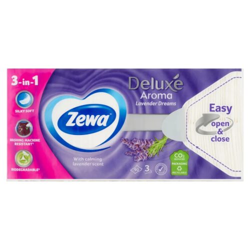 Zewa zsebkendő 3 rétegű 90 db Deluxe Lavender