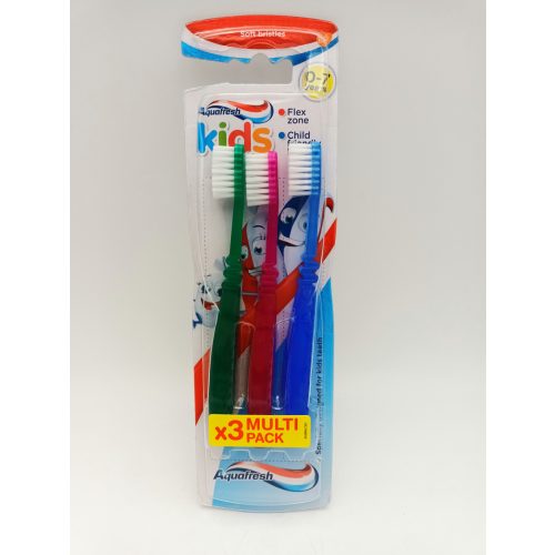 Aquafresh fogkefe gyerek triopack Flex Zone Soft 0-7