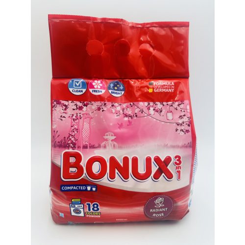 Bonux mosópor zacskós 18 mosás 1,17 kg 3in1 Color Rose