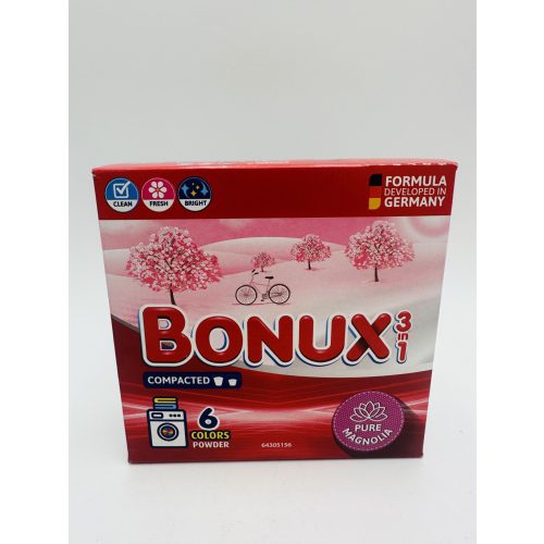 Bonux mosópor dobozos gépi 6 mosás 390 g 3in1 Pure Magnolia Colors