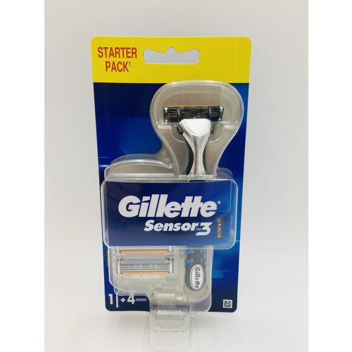 Gillette készülék+4 db borotvabetét Sensor3