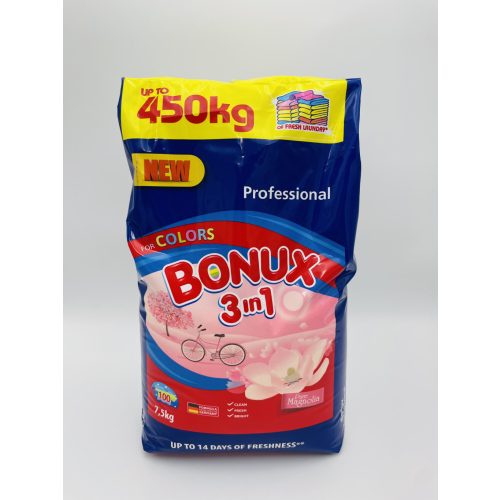 Bonux mosópor zacskós 100 mosás 7,5 kg 3in1 Color Pure Magnolia