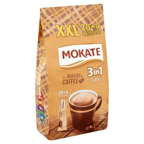 Mokate Instant kávé 3in1 XXL Latte 20+4*15g grátisz