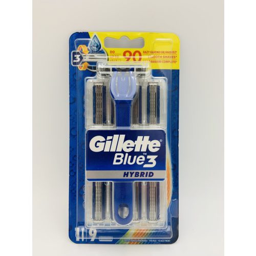 Gillette készülék+9 db borotvabetét Blue 3 Hybrid