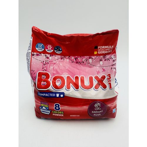 Bonux mosópor zacskós kézi 8 mosás 400 g 3in1 Rose Colors