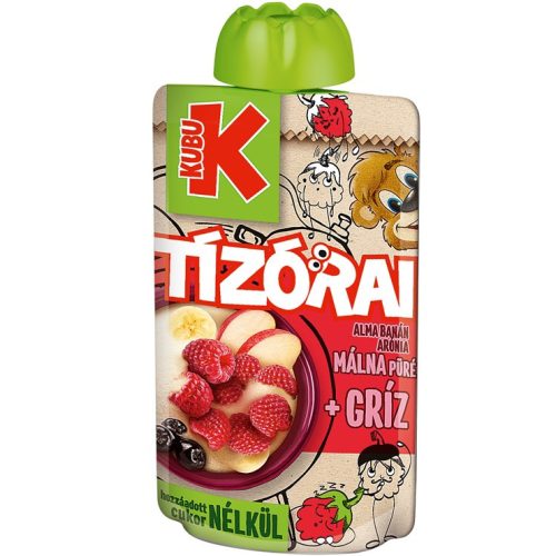  Kubu Tízórai püré málna-gríz 100g /12/