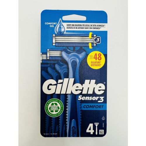 Gillette eldobható borotva 4 db Sensor 3 Comfort 