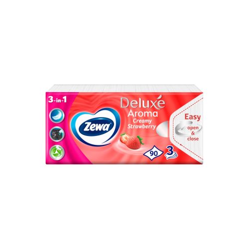 Zewa zsebkendő 3 rétegű 90 db Deluxe Strawberry