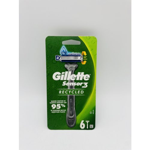 Gillette eldobható borotva 6 db Sensor 3 Recycled