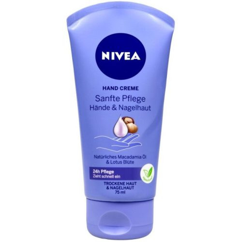 Nivea kézkrém tubusos 75 ml Sanfte Pflege Macadamia Oil&Lotus