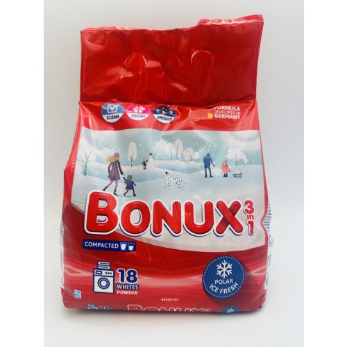 Bonux mosópor zacskós 18 mosás 1,17 kg 3in1 White Ice Fresh